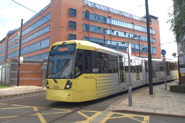 Photograph of a Manchester MetroLink tram